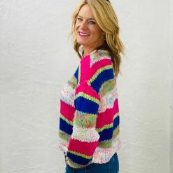 Turquoise Door Tomball EVA STRIPED SWEATER