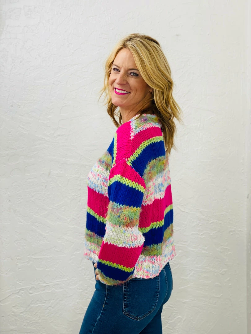 Promo 🤩 Turquoise Door Tomball EVA STRIPED SWEATER 😍 4 Turquoise Door Tomball EVA STRIPED SWEATER