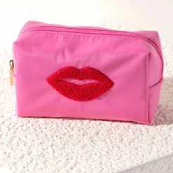 Turquoise Door Tomball CARA LIPS COSMETIC BAG-PINK Accessories