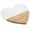 Turquoise Door Tomball MARBLE WOOD HEART PLATTER