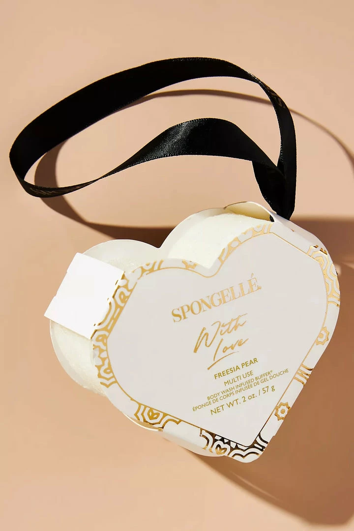 Hot Sale 🛒 Turquoise Door Tomball Bath & Body SPONGELLE-FREESIA PEAR HEART BUFFER ✨ 3 Turquoise Door Tomball Bath & Body SPONGELLE-FREESIA PEAR HEART BUFFER