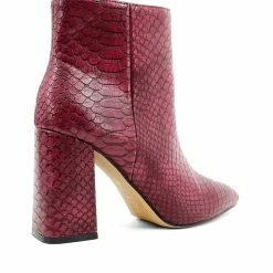 Turquoise Door Tomball VERONICA BOOTIE-WINE SNAKE