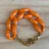 Turquoise Door Tomball ORANGE ACRYLIC CHAIN LINK BRACELET