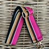 Turquoise Door Tomball Accessories AHDORNED-ADJUSTABLE MULTI STRIPE BAG STRAP (PINK)