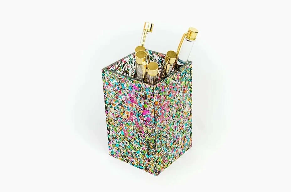 Best Pirce ⭐ Turquoise Door Tomball CONFETTI ACRYLIC PEN CUP Accessories 🎉 5 Turquoise Door Tomball CONFETTI ACRYLIC PEN CUP Accessories