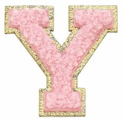 Turquoise Door Tomball Y CHENILLE GLITTER LETTER PATCH