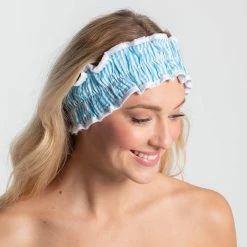 Turquoise Door Tomball Fun Gift Ideas SEERSUCKER HEADBAND-TURQUOISE