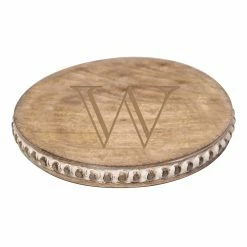 Turquoise Door Tomball Home BEADED ROUND BOARD-"W"