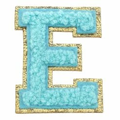 Turquoise Door Tomball Accessories E CHENILLE GLITTER LETTER PATCH