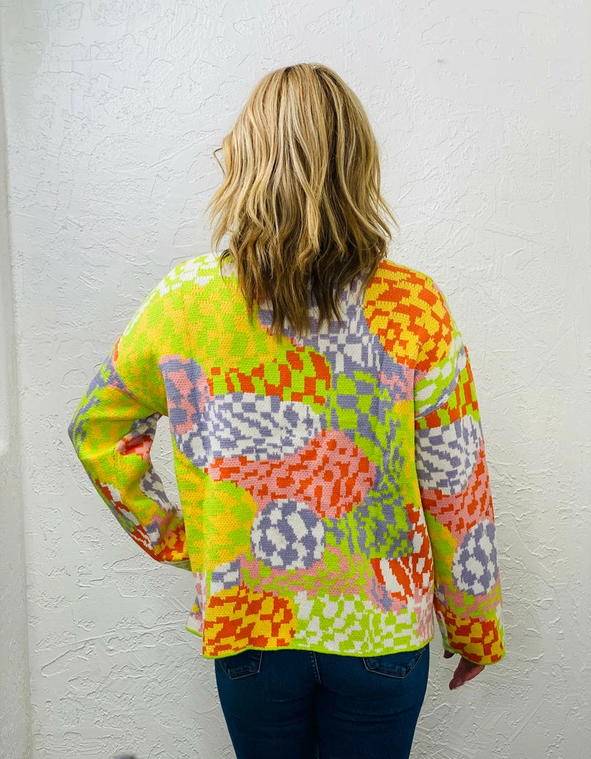 Hot Sale ๐ Turquoise Door Tomball MIXED CHECKER SWEATER โญ 5 Turquoise Door Tomball MIXED CHECKER SWEATER