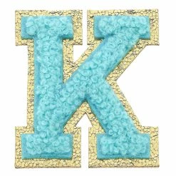 Turquoise Door Tomball Accessories K CHENILLE GLITTER LETTER PATCH