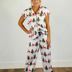 Turquoise Door Tomball What's New ROYAL TARTAN FOREST LUXE SATEEN CAPRI PJ SET