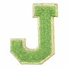 Turquoise Door Tomball J CHENILLE GLITTER LETTER PATCH Accessories
