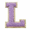 Turquoise Door Tomball Accessories L CHENILLE GLITTER LETTER PATCH