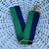 Turquoise Door Tomball AHDORNED-TWO COLOR STRIPE BAG STRAPS-NAVY/GREEN