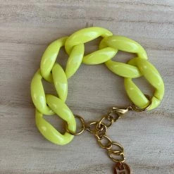 Turquoise Door Tomball LEMON ACRYLIC CHAIN LINK BRACELET
