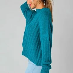 Turquoise Door Tomball What's New HADLEY TEAL SWEATER