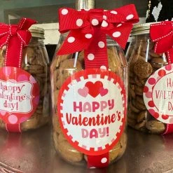 Turquoise Door Tomball CHOCOLATE CHIP COOKIE QUART JAR-HEARTS Fun Gift Ideas