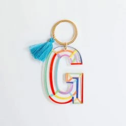 Turquoise Door Tomball Accessories INITIAL KEYCHAIN-G