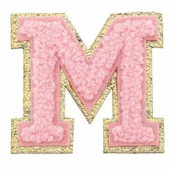Turquoise Door Tomball Accessories M CHENILLE GLITTER LETTER PATCH