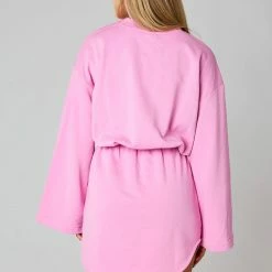 Turquoise Door Tomball Dresses WILLA PINK SWEATSHIRT DRESS