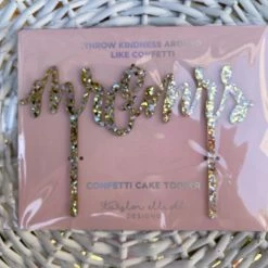 Turquoise Door Tomball MR. & MRS. CONFETTI CAKE TOPPER What's New