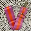 Turquoise Door Tomball ADJUSTABLE PINK/ORANGE STRIPE BAG STRAP