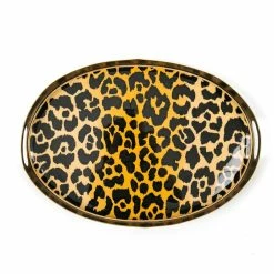 Turquoise Door Tomball LEOPARD SPOTS OVAL TRAY Home