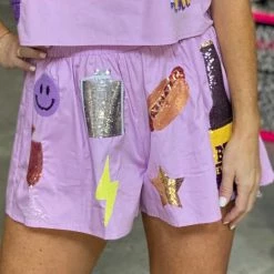 Turquoise Door Tomball PURPLE TIGER SHORTS What's New