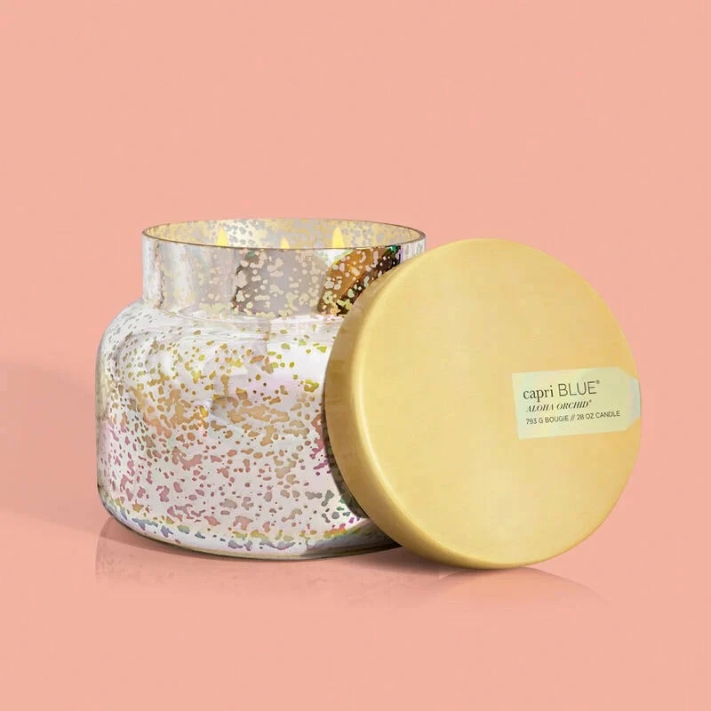 Outlet ๐งจ Turquoise Door Tomball Fun Gift Ideas CAPRI BLUE-28 OZ MERCURY JAR-ALOHA ORCHID โ 4 Turquoise Door Tomball Fun Gift Ideas CAPRI BLUE-28 OZ MERCURY JAR-ALOHA ORCHID