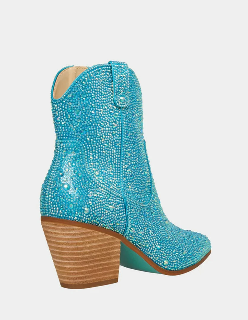 Cheap ✨ Turquoise Door Tomball DIVA RHINESTONE BOOTIE-TURQUOISE Best Sellers ⌛ 6 Turquoise Door Tomball DIVA RHINESTONE BOOTIE-TURQUOISE Best Sellers