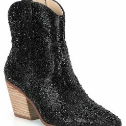 Turquoise Door Tomball DIVA RHINESTONE BOOTIE-BLACK Accessories