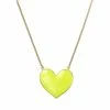 Turquoise Door Tomball Jewelry FALLIN ENAMEL HEART NECKLACE-YELLOW
