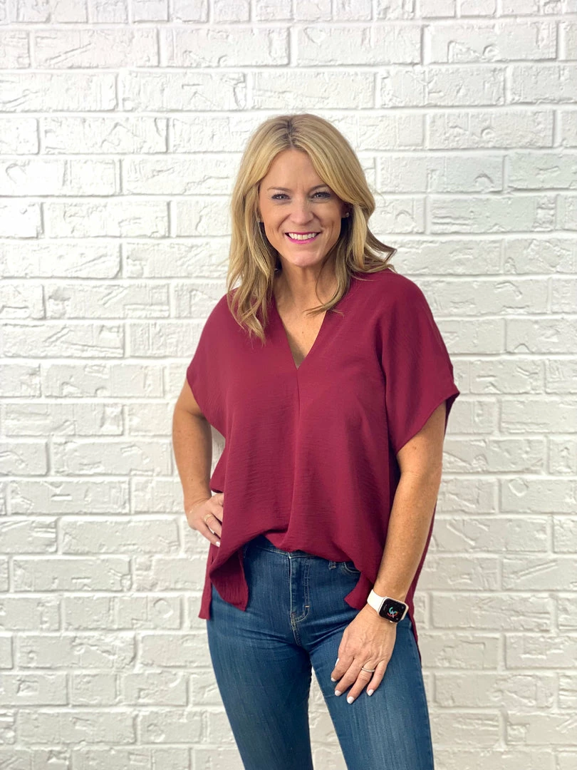 Hot Sale โจ Turquoise Door Tomball ANNABELLE TOP-BURGUNDY What's New ๐คฉ 3 Turquoise Door Tomball ANNABELLE TOP-BURGUNDY What's New