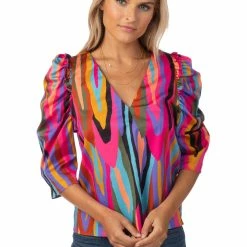 Turquoise Door Tomball Tops KEEVA TOP-FUNKY TOWN