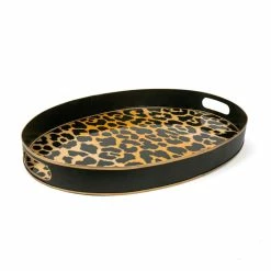 Turquoise Door Tomball LEOPARD SPOTS OVAL TRAY Home