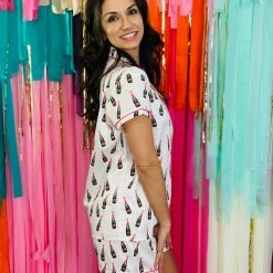 Turquoise Door Tomball CHAMPAGNE SHORT PJ SET