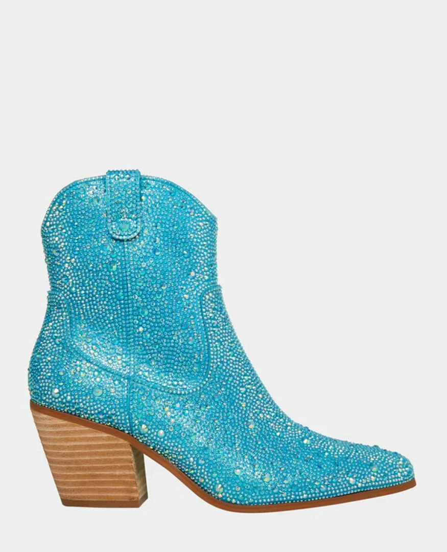Cheap ✨ Turquoise Door Tomball DIVA RHINESTONE BOOTIE-TURQUOISE Best Sellers ⌛ 4 Turquoise Door Tomball DIVA RHINESTONE BOOTIE-TURQUOISE Best Sellers
