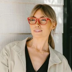 Turquoise Door Tomball PEEPERS-BOWIE-RED +1.00 (BLUE LIGHT)