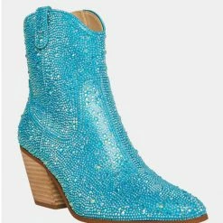 Cheap ✨ Turquoise Door Tomball DIVA RHINESTONE BOOTIE-TURQUOISE Best Sellers ⌛ 8 Turquoise Door Tomball DIVA RHINESTONE BOOTIE-TURQUOISE Best Sellers