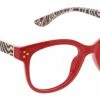 Turquoise Door Tomball Accessories PEEPERS-JUNGLE FUSION-RED +2.25 (BLUE LIGHT)