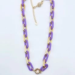 Turquoise Door Tomball What's New CHUNKY PURPLE LINK NECKLACE