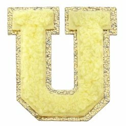 Turquoise Door Tomball Accessories U CHENILLE GLITTER LETTER PATCH