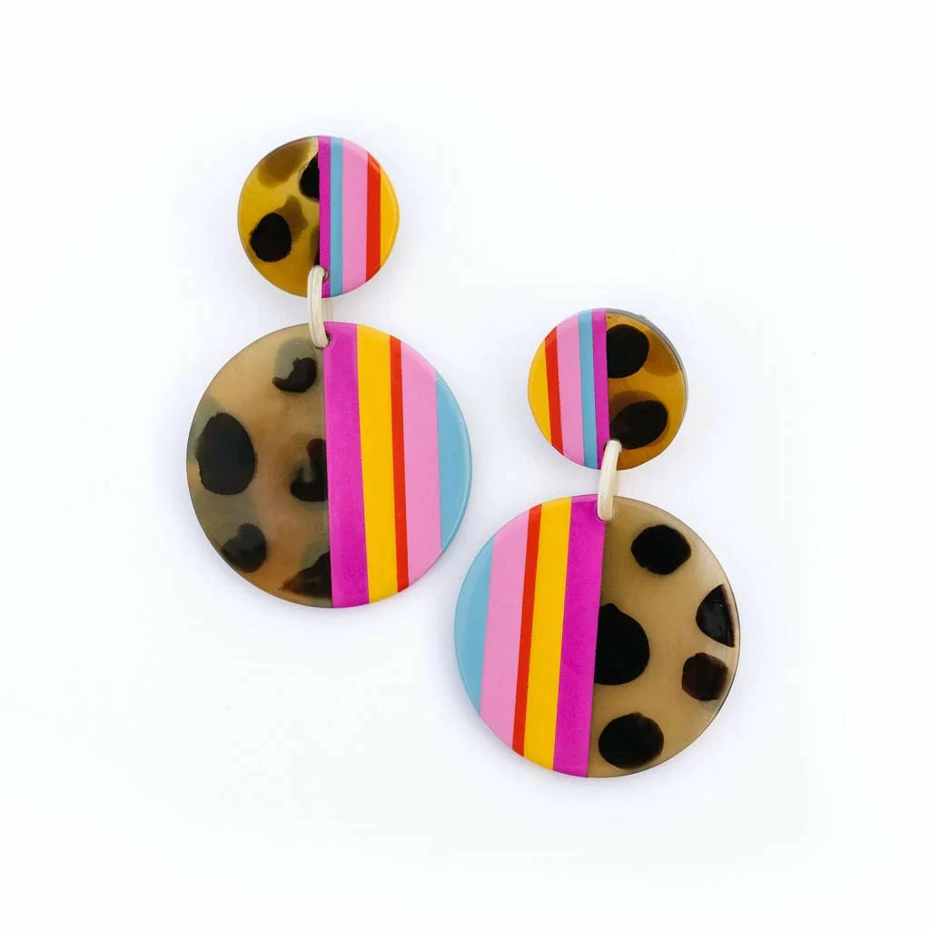 Discount ๐ Turquoise Door Tomball DISCO RAINBOW STRIPE EARRINGS ๐ 3 Turquoise Door Tomball DISCO RAINBOW STRIPE EARRINGS