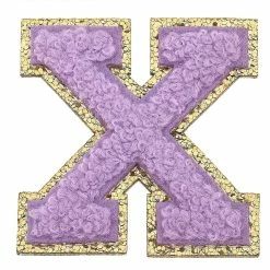 Turquoise Door Tomball Accessories X CHENILLE GLITTER LETTER PATCH