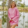 Turquoise Door Tomball Dresses WILLA PINK SWEATSHIRT DRESS
