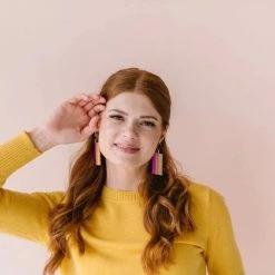 Turquoise Door Tomball Jewelry MAGENTA RAINBOW CABANA EARRINGS