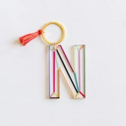 Turquoise Door Tomball Accessories INITIAL KEYCHAIN-N