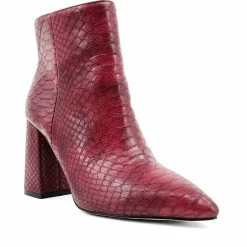 Turquoise Door Tomball VERONICA BOOTIE-WINE SNAKE