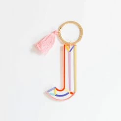 Turquoise Door Tomball INITIAL KEYCHAIN-J Accessories